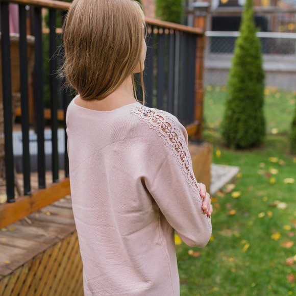 Sweater with decorated long sleeves - Picture 11 of 12